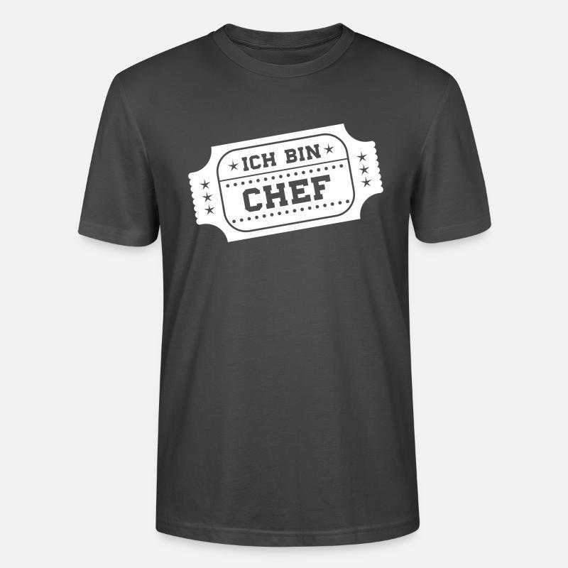 ich bin chef - Stanley/Stella Unisex Bio-T-Shirt CRAFTER - Anthrazit