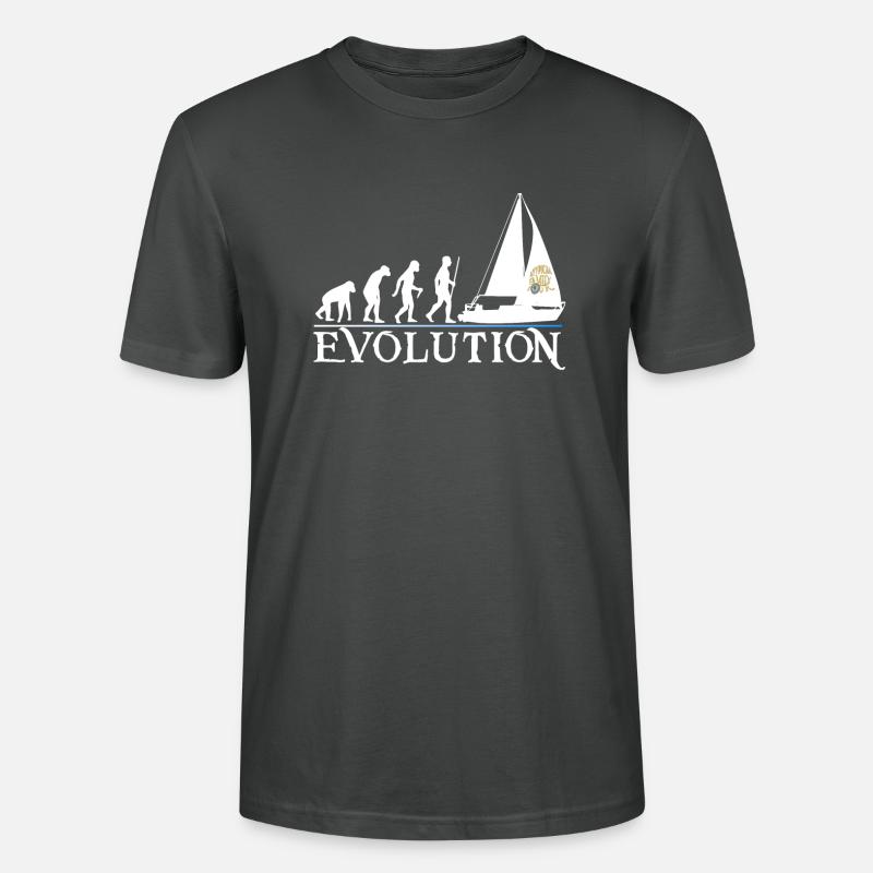 Evolution version blanc - T-shirt bio CRAFTER Stanley Stella Unisexe - charbon