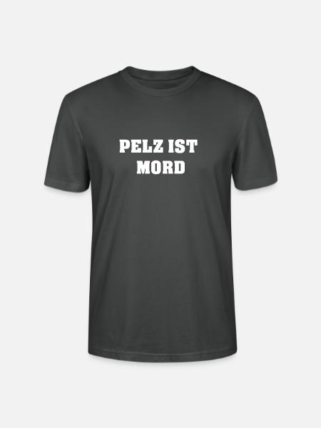 Pelz ist Mord - Stanley/Stella Unisex Bio-T-Shirt CRAFTER - Anthrazit