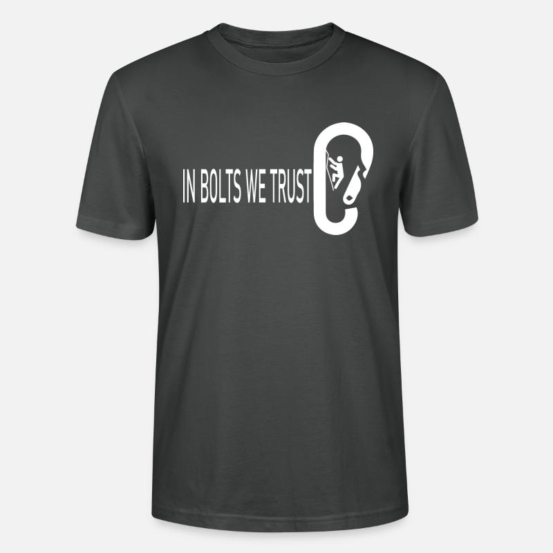 Bouldern Klettern Climbing - Stanley/Stella Unisex Bio-T-Shirt CRAFTER - Anthrazit