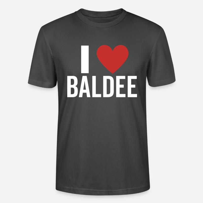 Ich liebe Baldee - Stanley/Stella Unisex Bio-T-Shirt CRAFTER - Anthrazit