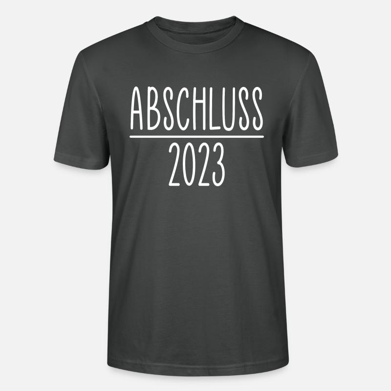 Abschluss 2023 Geschenkidee Geschenk - Stanley/Stella Unisex Bio-T-Shirt CRAFTER - Anthrazit