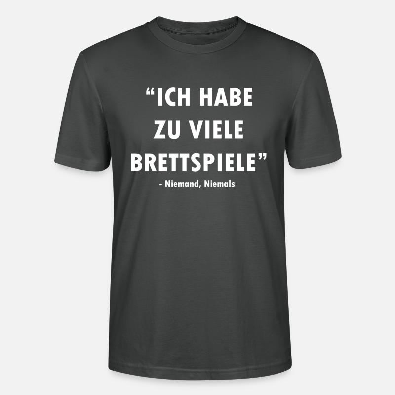 boardgame chess backgammon game night - Stanley/Stella Unisex Bio-T-Shirt CRAFTER - Anthrazit