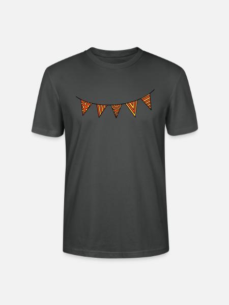 Pennant chain three-colour - Stanley/Stella CRAFTER Unisex Organic T-Shirt - anthracite