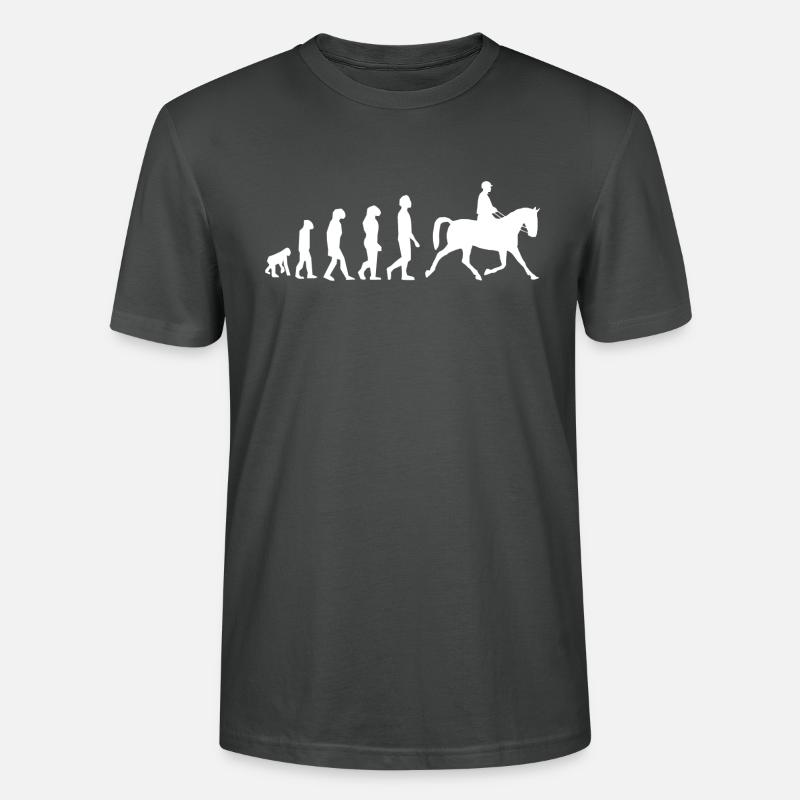Evolution des Reitens - Stanley/Stella Unisex Bio-T-Shirt CRAFTER - Anthrazit