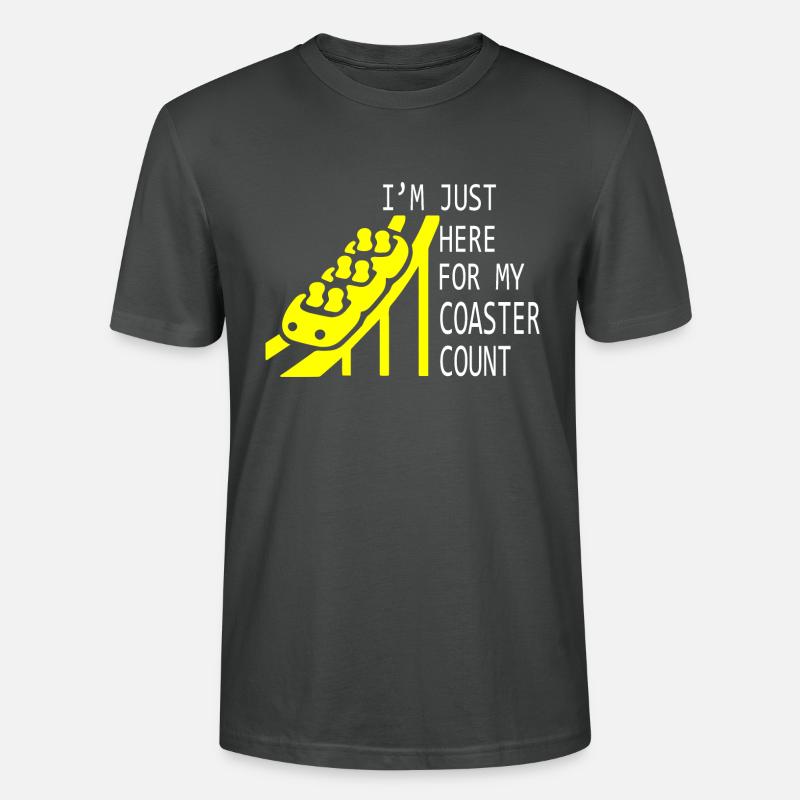 Rollercoaster Achterbahn - Stanley/Stella Unisex Bio-T-Shirt CRAFTER - Anthrazit