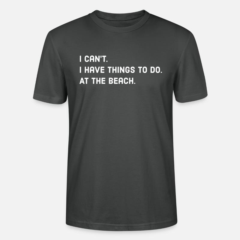 Citation de plage - T-shirt bio CRAFTER Stanley Stella Unisexe - charbon