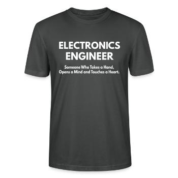 Electronics Engineer - Stanley/Stella CRAFTER Unisex Organic T-Shirt - anthracite - Front - Alina (178cm) & Michal (187cm)