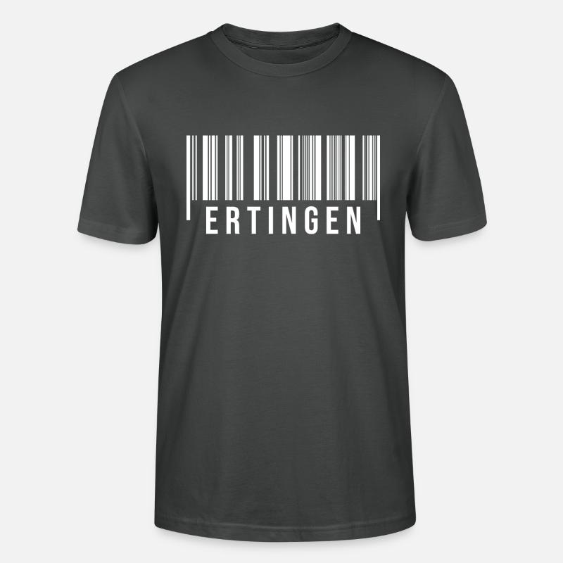 Schwaben Strichcode Ertingen - Stanley/Stella Unisex Bio-T-Shirt CRAFTER - Anthrazit