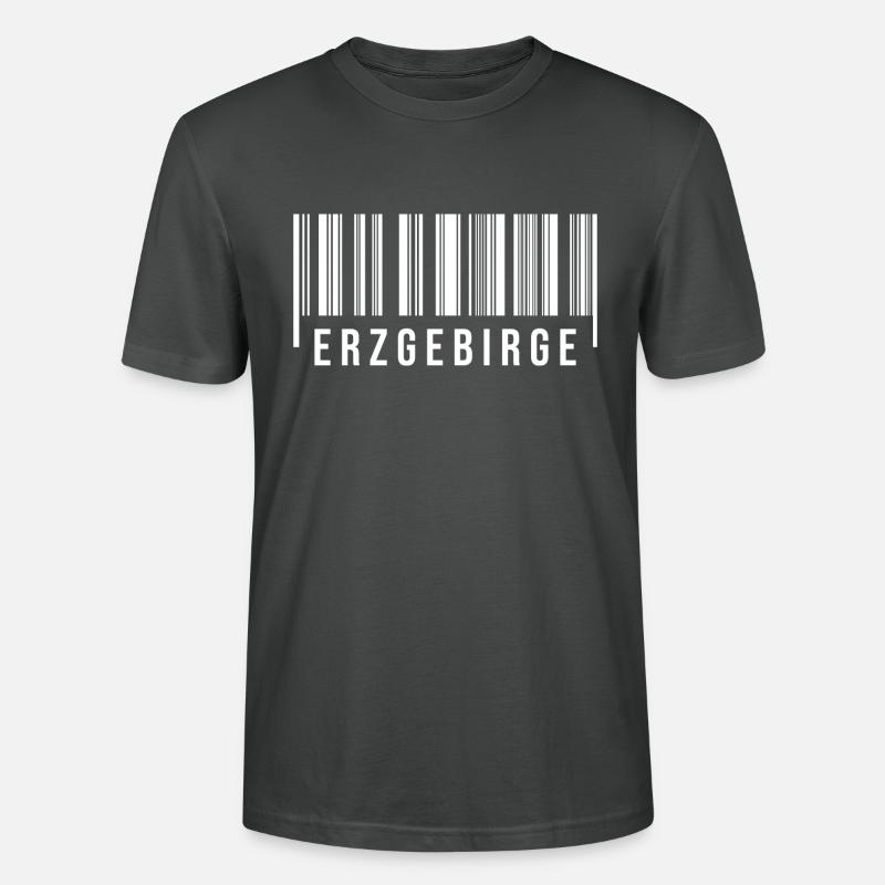Erzgebirge Strichcode - Stanley/Stella Unisex Bio-T-Shirt CRAFTER - Anthrazit