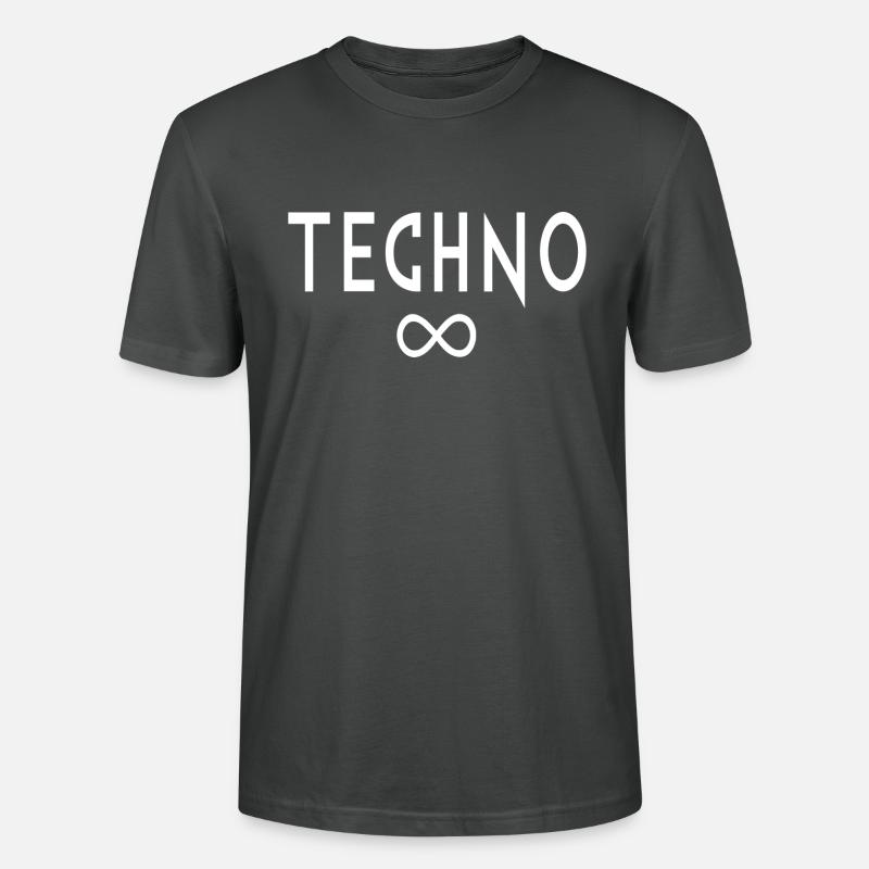 Techno Unendlichkeit - Stanley/Stella Unisex Bio-T-Shirt CRAFTER - Anthrazit
