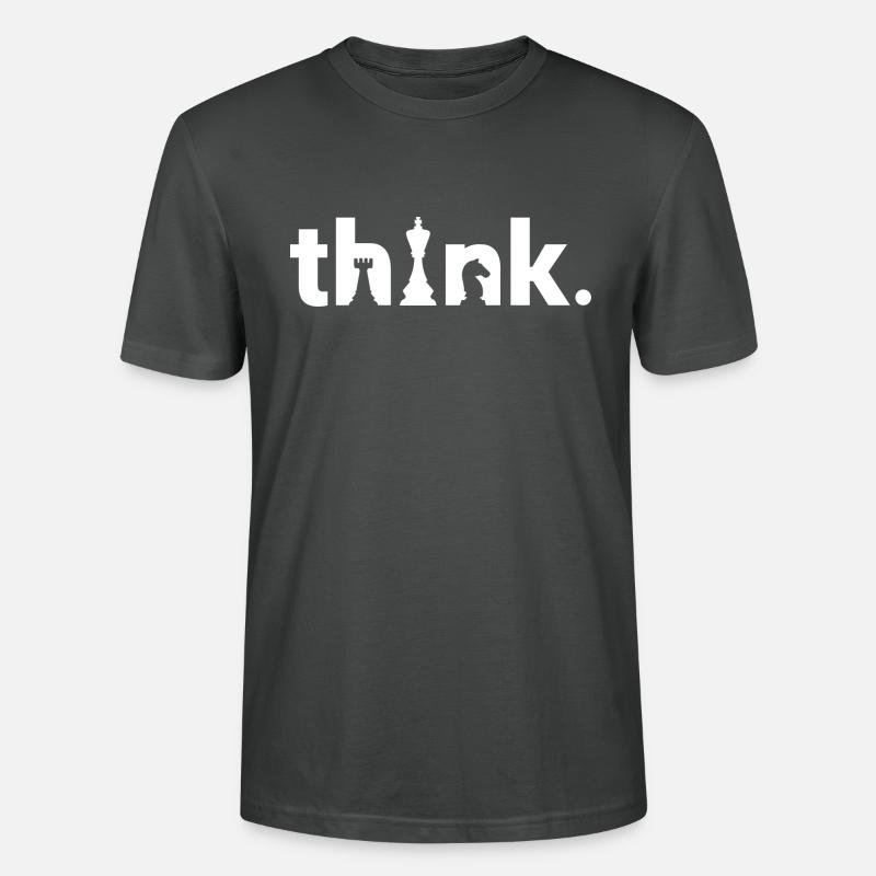 Tshirt noir Jeu d'échecs : think - T-shirt bio CRAFTER Stanley Stella Unisexe - charbon