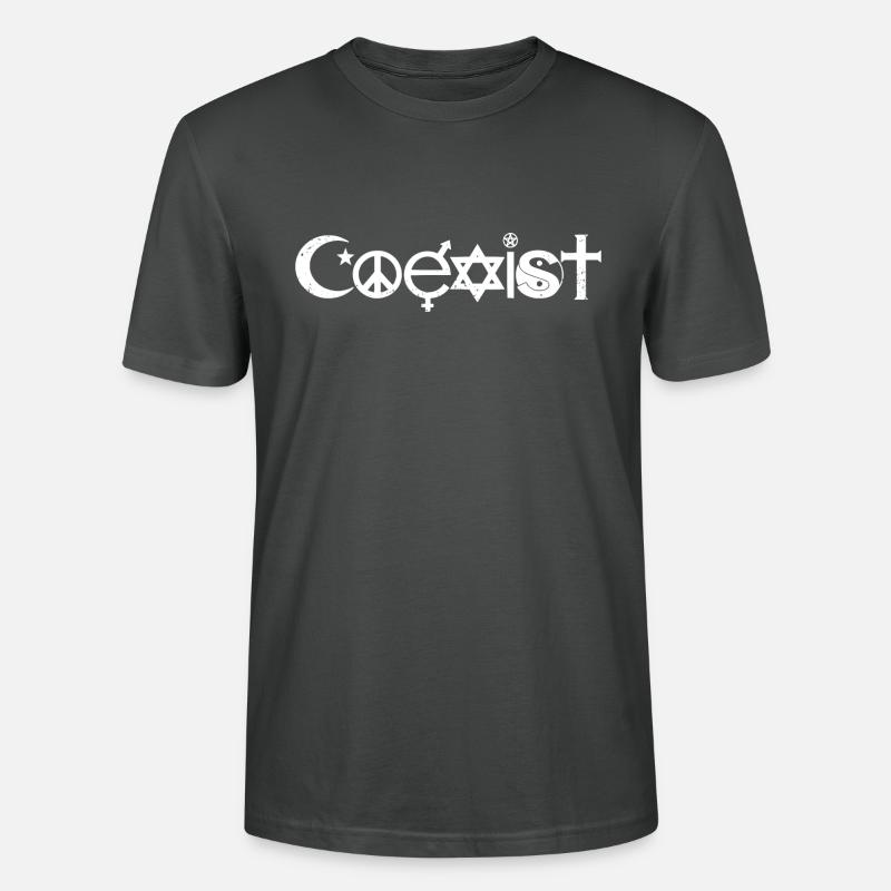 Coexist - Stanley/Stella Unisex Bio-T-Shirt CRAFTER - Anthrazit