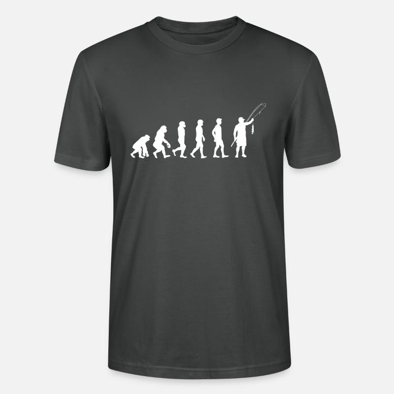 Evolution Angler weiß - Stanley/Stella Unisex Bio-T-Shirt CRAFTER - Anthrazit