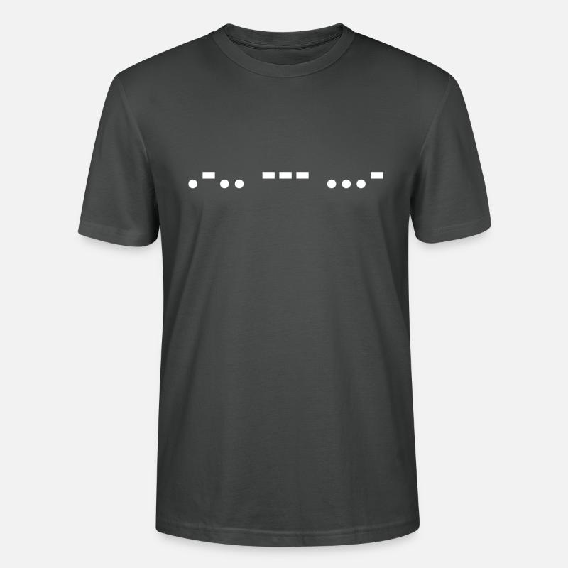 Morsecode Love - Stanley/Stella Unisex Bio-T-Shirt CRAFTER - Anthrazit