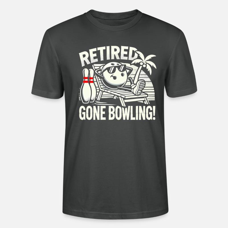 Bowling im Ruhestand - Stanley/Stella Unisex Bio-T-Shirt CRAFTER - Anthrazit