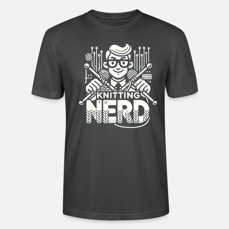 Strick-Nerd - Stanley/Stella Unisex Bio-T-Shirt CRAFTER - Anthrazit