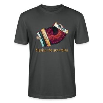 Accordion - Stanley/Stella Unisex Bio-T-Shirt CRAFTER - Anthrazit - Vorne - Alina (178cm) & Michal (187cm)