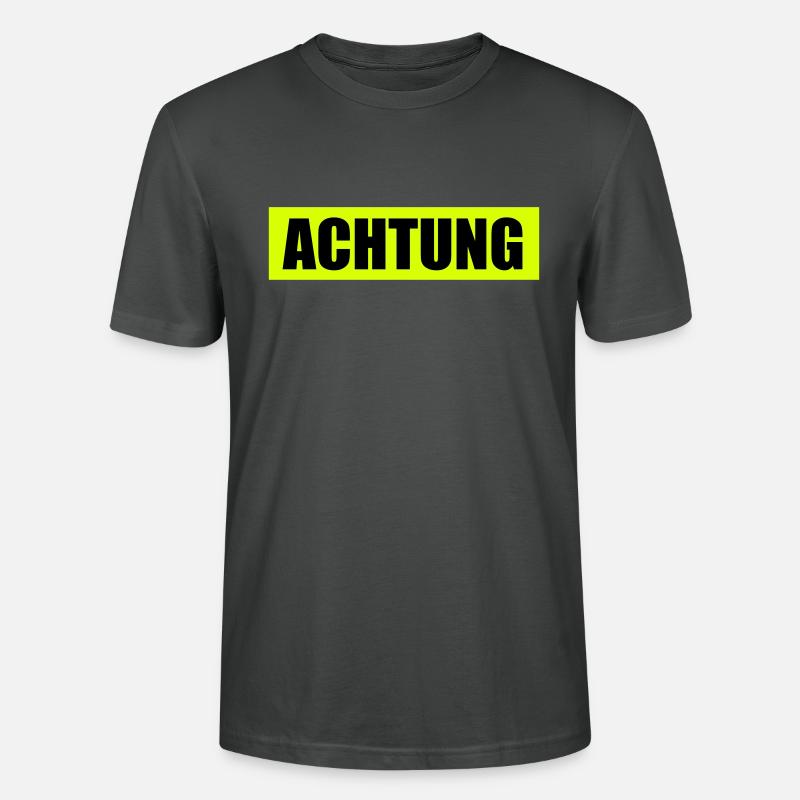 Achtung - Attention - Stanley/Stella Unisex Bio-T-Shirt CRAFTER - Anthrazit
