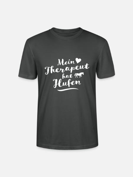 Mein Therapeut hat Hufen - Stanley/Stella Unisex Bio-T-Shirt CRAFTER - Anthrazit