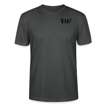 VAN² - Stanley/Stella CRAFTER Unisex Organic T-Shirt - anthracite - Front - Alina (178cm) & Michal (187cm)
