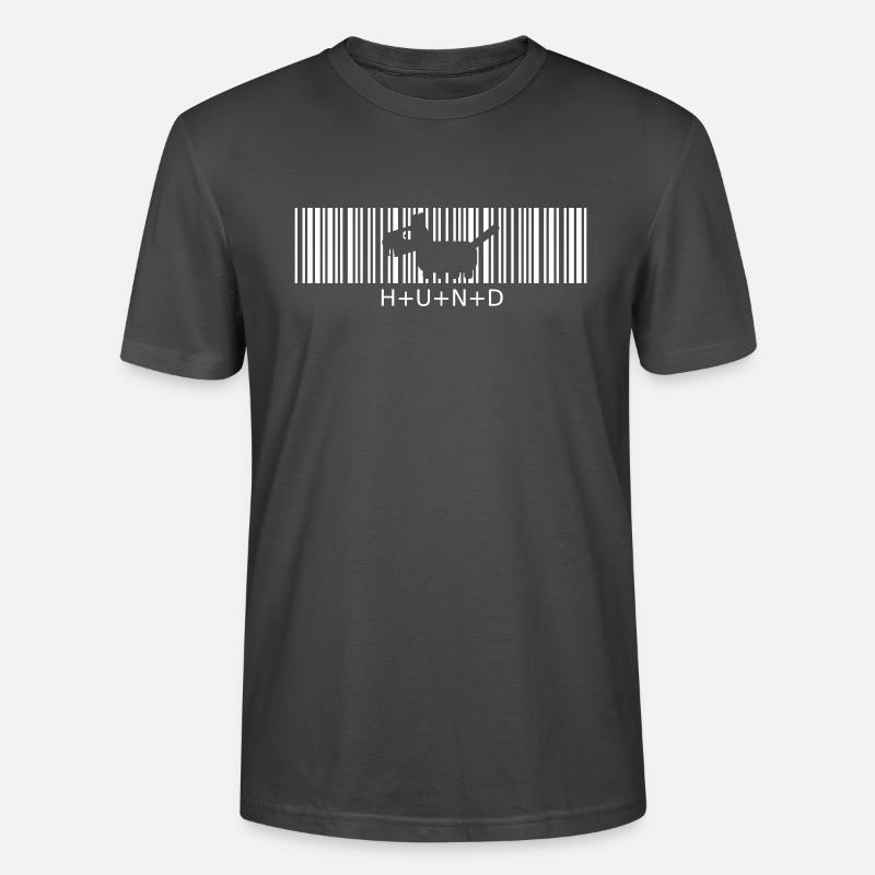 Hund Strichcode kleiner Wuffi - Stanley/Stella Unisex Bio-T-Shirt CRAFTER - Anthrazit