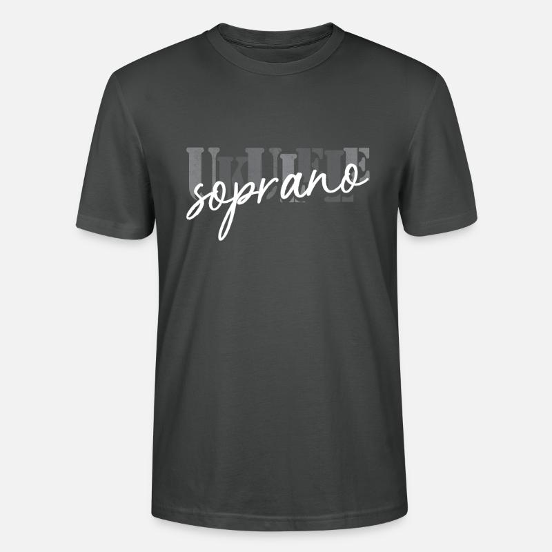Ukulélé Soprano Noir Blanc - T-shirt bio CRAFTER Stanley Stella Unisexe - charbon