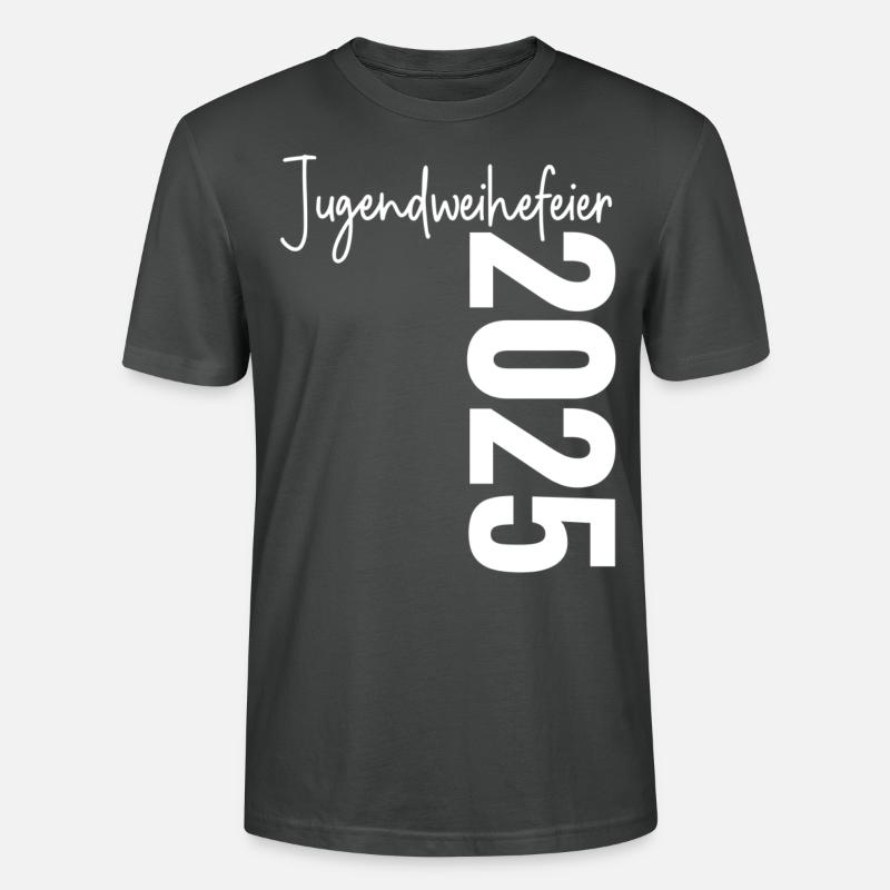 Jugendweihe Feier 2025 - Jugendweihefeier 2025 - Stanley/Stella Unisex Bio-T-Shirt CRAFTER - Anthrazit