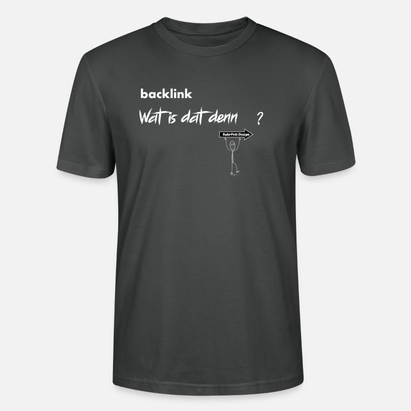 Ruhrpott Design - backlink - - Stanley/Stella Unisex Bio-T-Shirt CRAFTER - Anthrazit