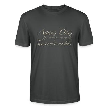 Agnus Dei - T-shirt bio CRAFTER Stanley Stella Unisexe - charbon - Devant - Alina (178cm) & Michal (187cm)
