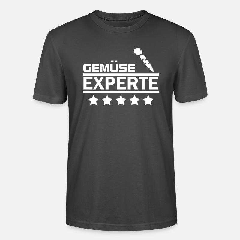 gemüse experte - Stanley/Stella Unisex Bio-T-Shirt CRAFTER - Anthrazit