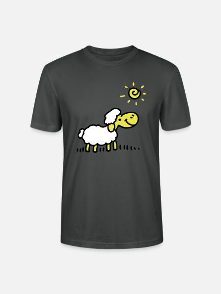 Sheep Sun 3 - Stanley/Stella CRAFTER Unisex Organic T-Shirt - anthracite