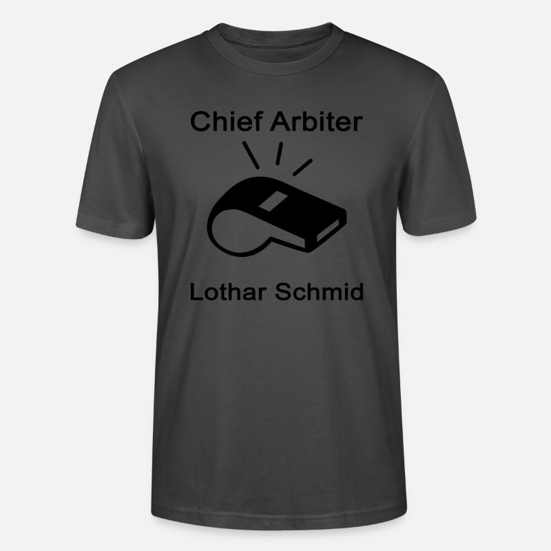 Chief Arbiter - Lothar Schmid Pfeife - Stanley/Stella Unisex Bio-T-Shirt CRAFTER - Anthrazit