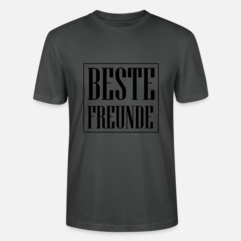 Beste Freunde Freundschaft - Stanley/Stella Unisex Bio-T-Shirt CRAFTER - Anthrazit