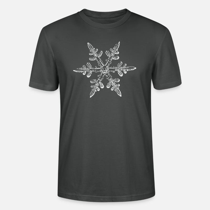 snowflake 8 white - Stanley/Stella Unisex Bio-T-Shirt CRAFTER - Anthrazit