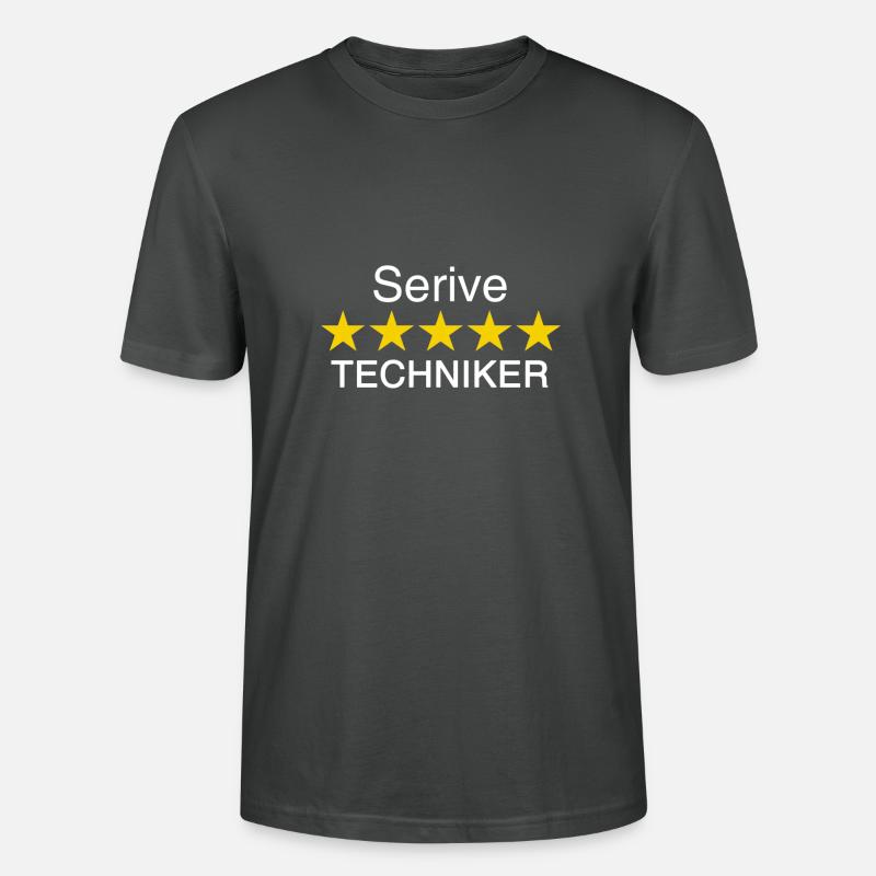 Service Techniker weiss - Stanley/Stella Unisex Bio-T-Shirt CRAFTER - Anthrazit