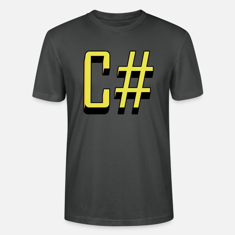 Programmiersprachen: C # / C sharp (Classic) - Stanley/Stella Unisex Bio-T-Shirt CRAFTER - Anthrazit