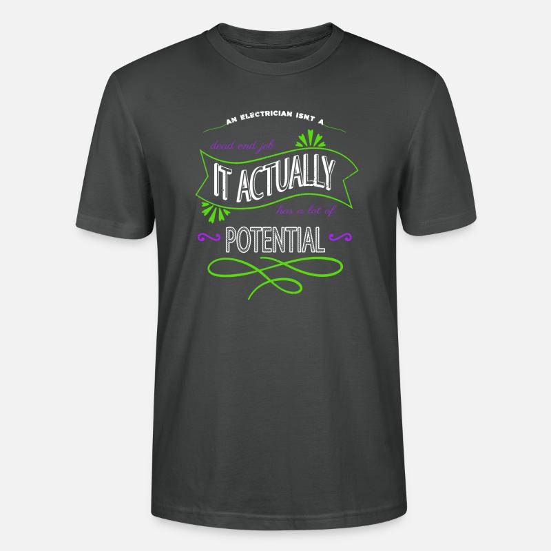 happy bday electrical engineering - Stanley/Stella CRAFTER Unisex Organic T-Shirt - anthracite