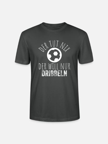 Fußball Dribbeln Fußballer Geschenk - Stanley/Stella Unisex Bio-T-Shirt CRAFTER - Anthrazit