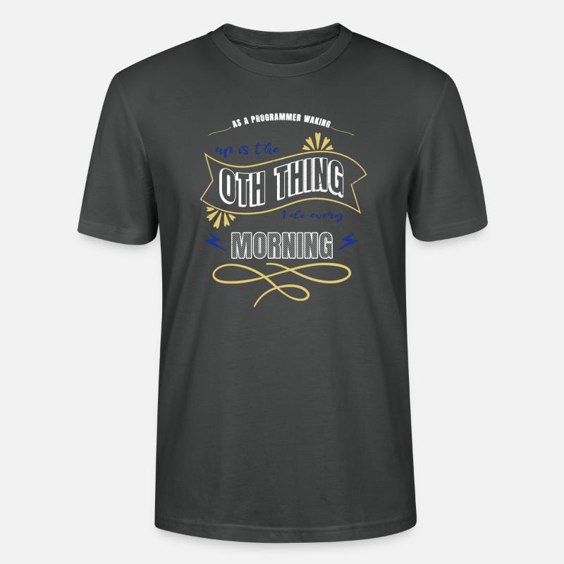computers programming language present idea - Stanley/Stella CRAFTER Unisex Organic T-Shirt - anthracite