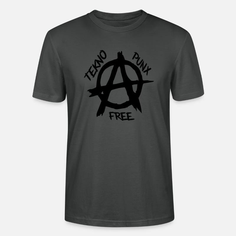 Anarchy free tekno punx - Stanley/Stella Unisex Bio-T-Shirt CRAFTER - Anthrazit
