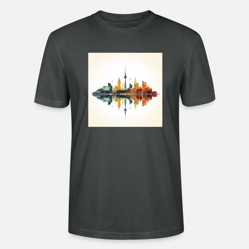 Düsseldorf Skyline - Stanley/Stella Unisex Bio-T-Shirt CRAFTER - Anthrazit