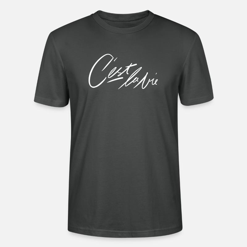 c’est la vie - T-shirt bio CRAFTER Stanley Stella Unisexe - charbon