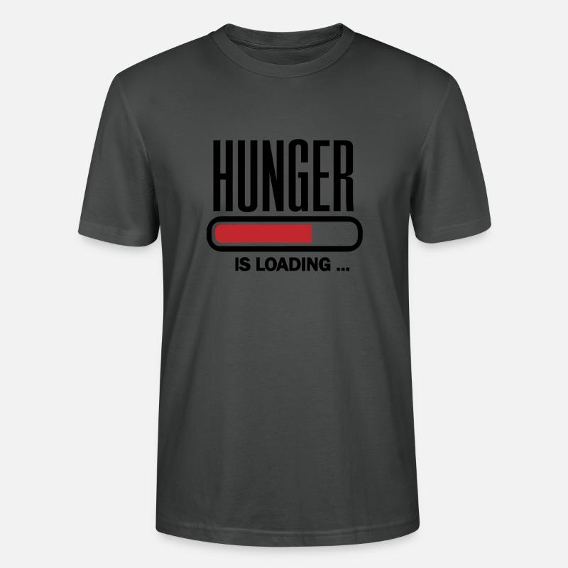 Hunger is loading - Stanley/Stella Unisex Bio-T-Shirt CRAFTER - Anthrazit