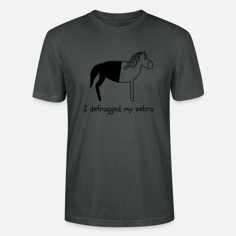 Zèbre défragmenté - T-shirt bio CRAFTER Stanley Stella Unisexe - charbon