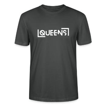 Future City Design – Queens white - Stanley/Stella Unisex Bio-T-Shirt CRAFTER - Anthrazit - Vorne - Alina (178cm) & Michal (187cm)