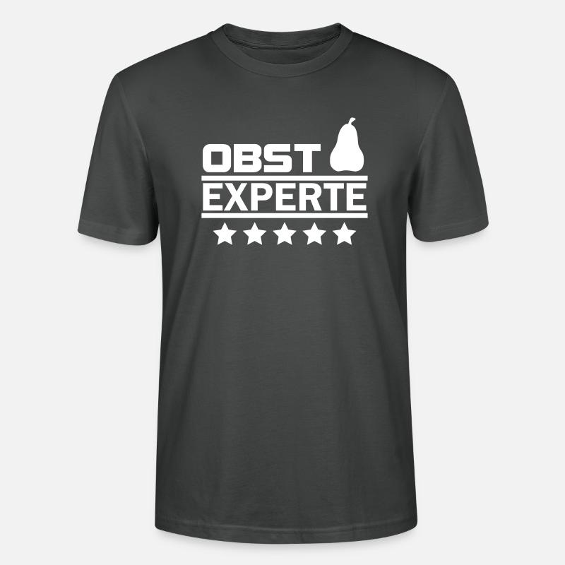 obst experte - Stanley/Stella Unisex Bio-T-Shirt CRAFTER - Anthrazit