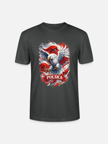 Dynamischer polnischer Adler – Stolz & Ehre - Stanley/Stella Unisex Bio-T-Shirt CRAFTER - Anthrazit