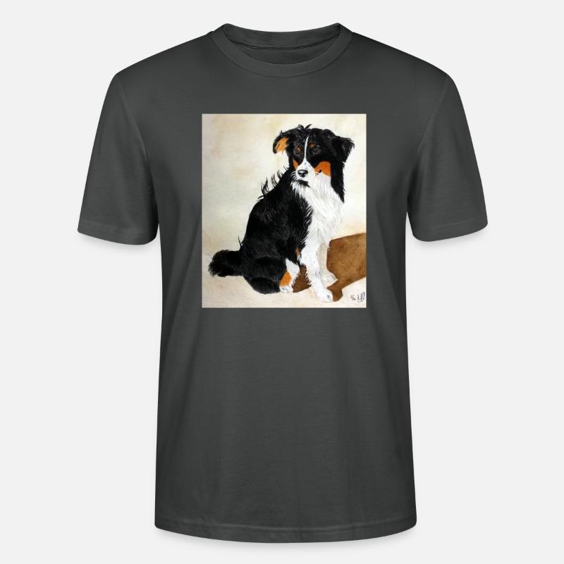 Sitzender Aussie Nanouk - Stanley/Stella Unisex Bio-T-Shirt CRAFTER - Anthrazit