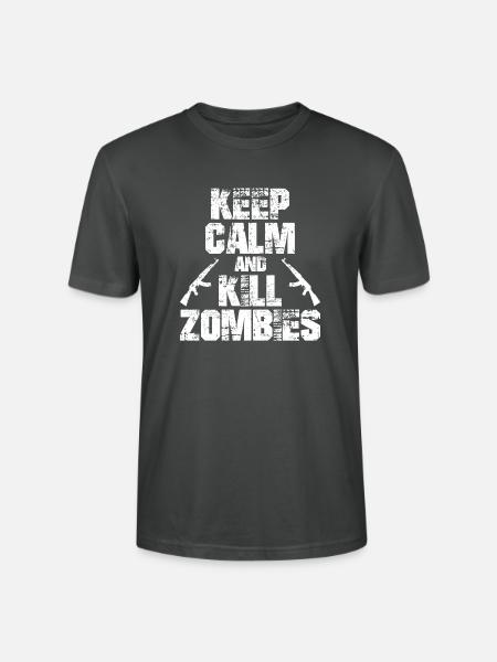 Keep Calm and Kill Zombies - Stanley/Stella Unisex Bio-T-Shirt CRAFTER - Anthrazit